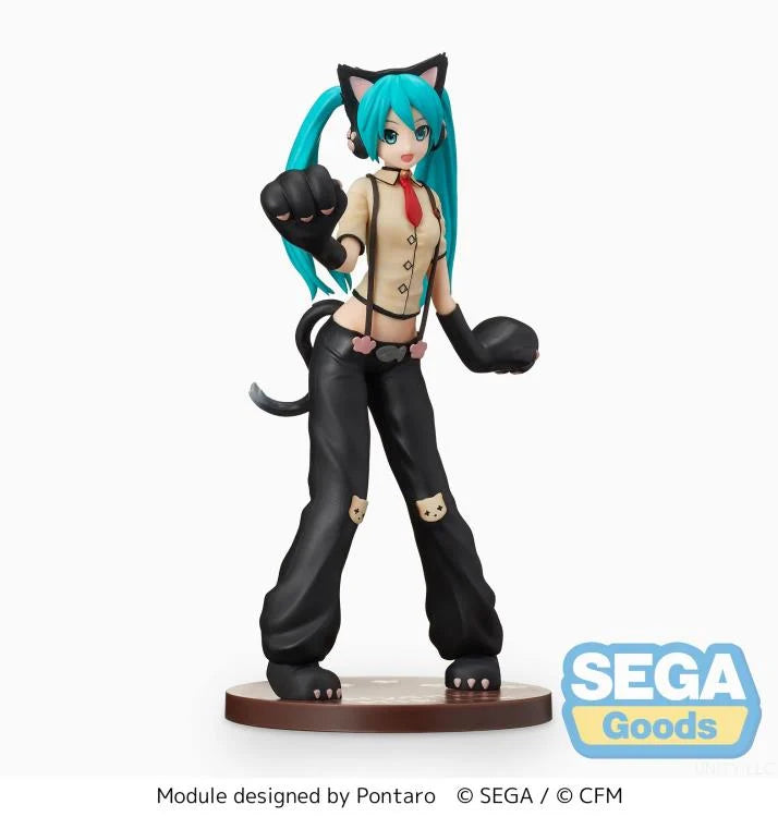 Hatsune Miku Project DIVA Arcade Future Tone Hatsune Miku (Kitty Cat) Super Premium Figure - Sega