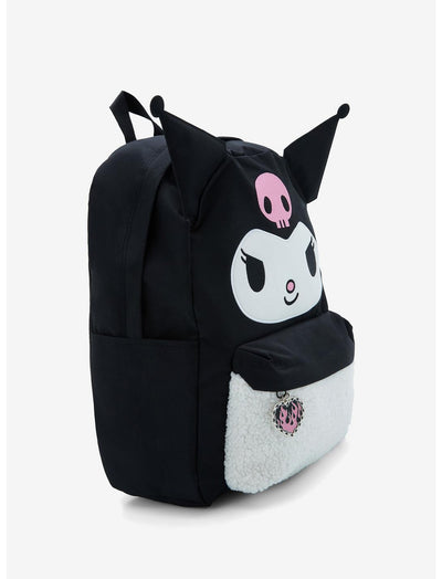 Kuromi Face Fuzzy Backpack