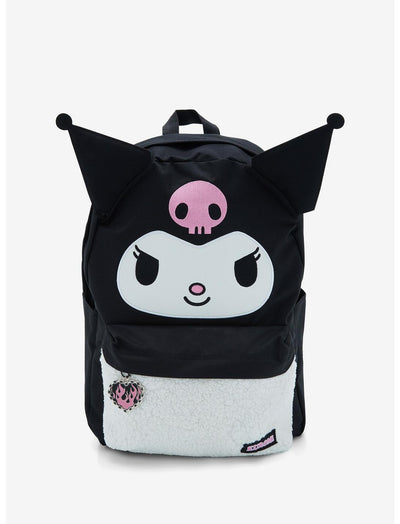 Kuromi Face Fuzzy Backpack