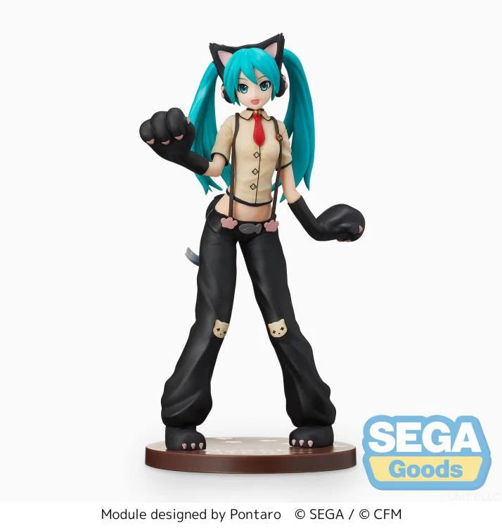 Hatsune Miku Project DIVA Arcade Future Tone Hatsune Miku (Kitty Cat) Super Premium Figure - Sega