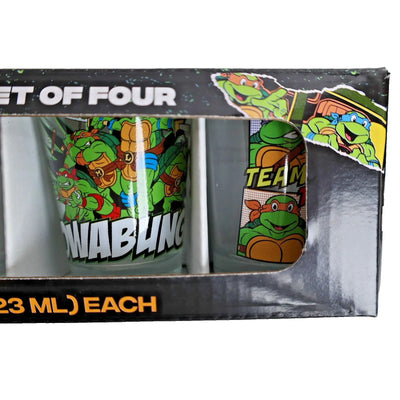 Teenage Mutant Ninja Turtles 1.5oz Glassware Set of 4 – TMNT Shot Glass Set