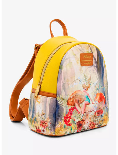 Loungefly Disney Tinker Bell Mushroom Forest Scene Mini Backpack