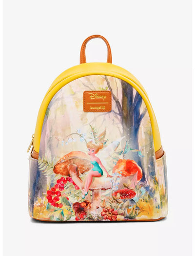 Loungefly Disney Tinker Bell Mushroom Forest Scene Mini Backpack