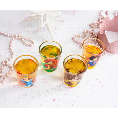 Disney Princess Portraits 2-Ounce Mini Shot Glasses | Set of 4