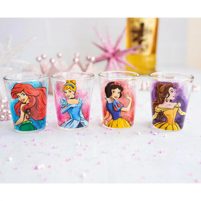 Disney Princess Portraits 2-Ounce Mini Shot Glasses | Set of 4