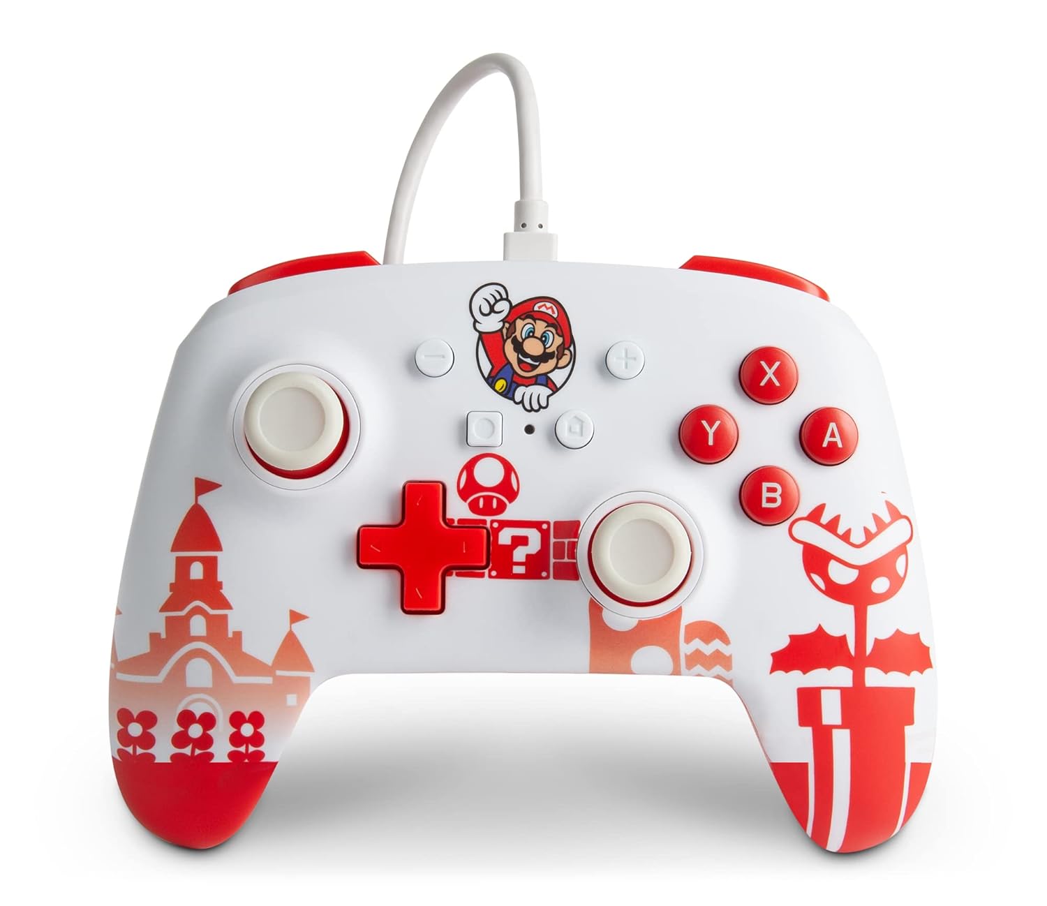 PowerA Enhanced Wired Controller for Nintendo Switch - Mario Red/White,