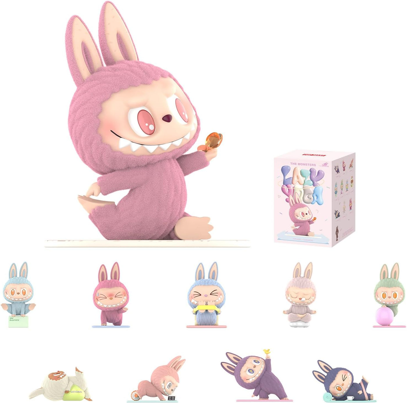 POP MART The Monsters Lazy Yoga Series Figures, The Monsters Blind Box Figures, Random Design