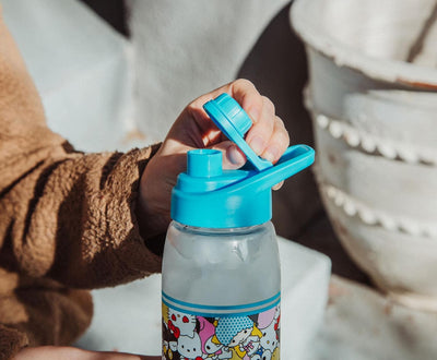 Silver Buffalo Sanrio Hello Kitty and Friends Plastic Water Bottle With Screw-Top Lid