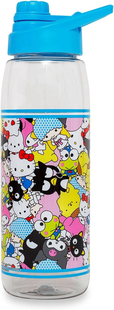 Silver Buffalo Sanrio Hello Kitty and Friends Plastic Water Bottle With Screw-Top Lid