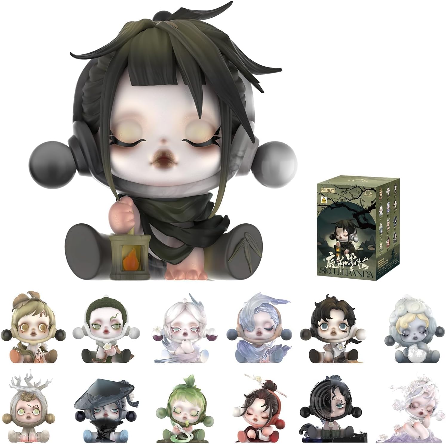 POP MART SKULLPANDA The Ink Plum Blossom Series Figures,Random Design