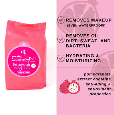 CELAVI - POMEGRANATE MT005 CLEANSING WIPES