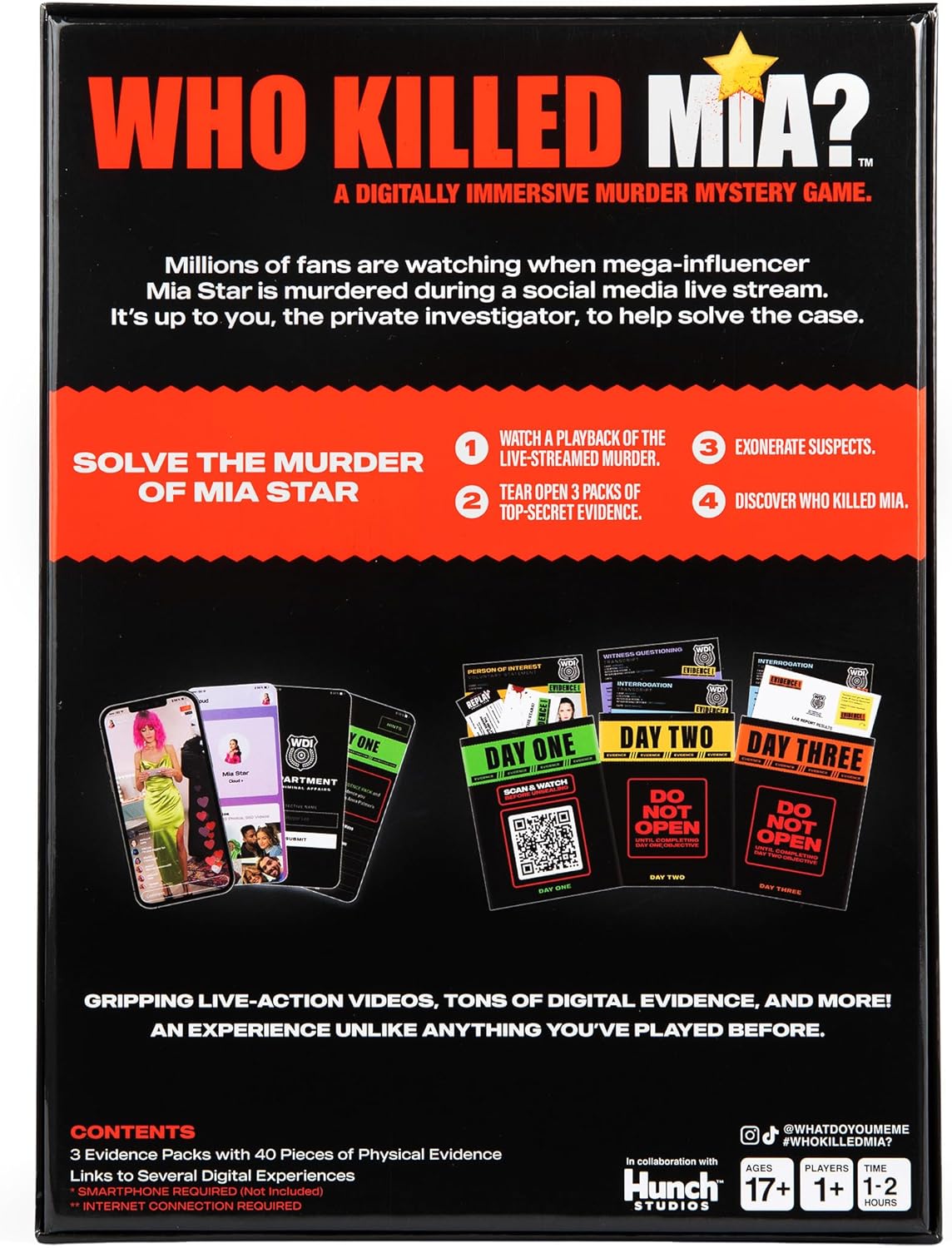 What DO You Meme? Who Killed Mia — A Modern Murder Mystery Game True Crime Solving Games for Adults, Find Out who Killed Influencer Mia Star, for True Crime Fans