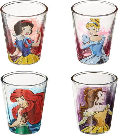 Disney Princess Portraits 2-Ounce Mini Shot Glasses | Set of 4