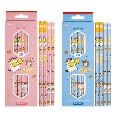 ORANGE CAT PENCIL SET 4 PIECE SET