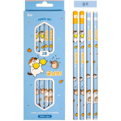 ORANGE CAT PENCIL SET 4 PIECE SET