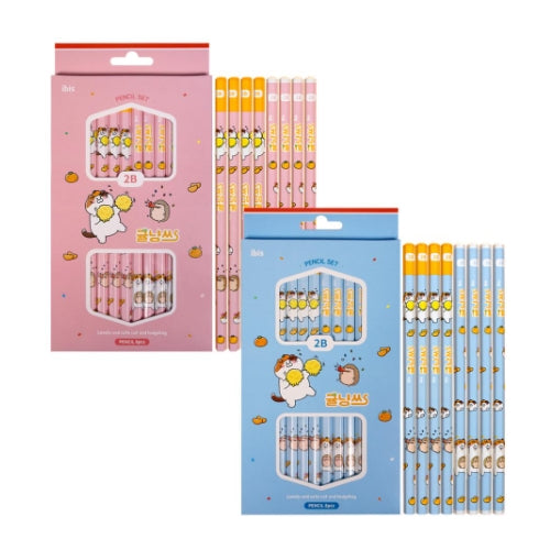 ORANGE CAT PENCIL SET 8 PIECE SET