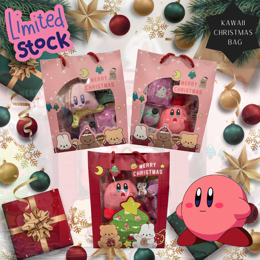 Kawaii Christmas Bag - Kirby Plush Included