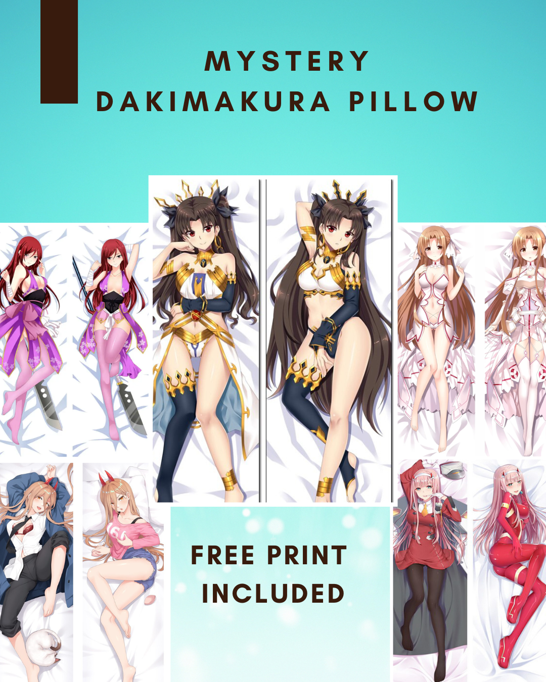 MYSTERY WAIFU DAKIMAKURA PILLOW - Printed Luxury Sexy Anime Body Pillow