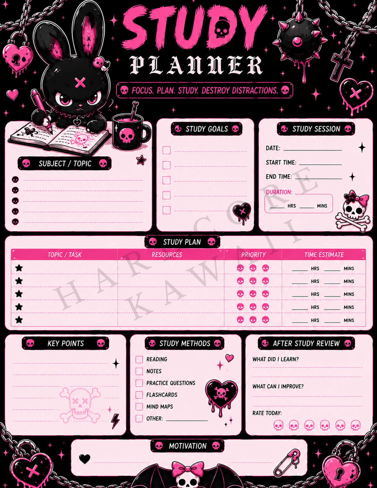 Customized Digital Planner Bundle Printable
