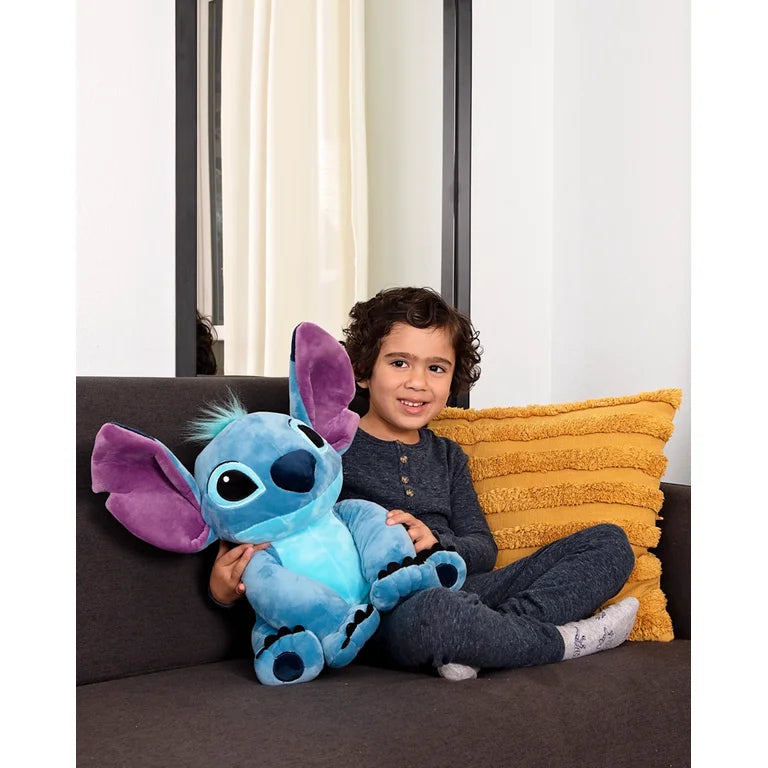 Big Lilo and Stitch Kids Stitch Bedding Plush Cuddle and Decorative Pillow Buddy, 100% Polyester, Blue, Disney