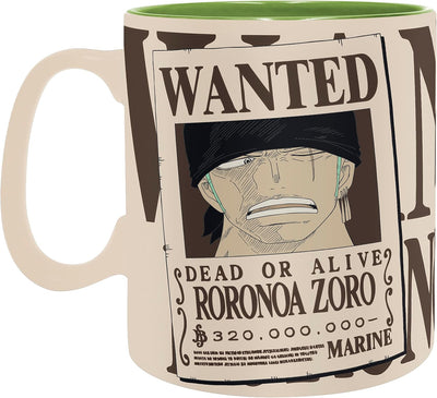 ABYSTYLE Zoro Ceramic Coffee Tea Mug 16 Oz. & Absorbent Coaster Gift Set