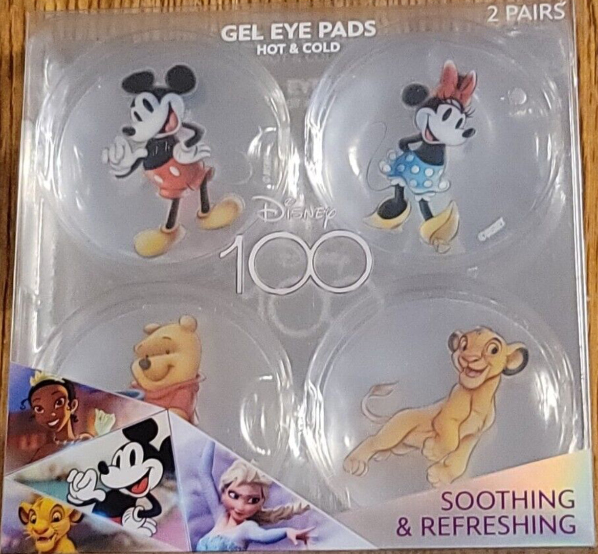 DISNEY Characters Reusable Gel Eye Pads Hot Or Cold~Set of 4