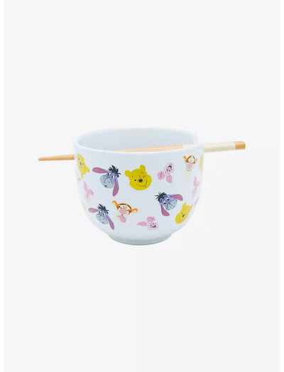 Disney Winnie The Pooh Character Faces Ramen Bowl With Chopsticks