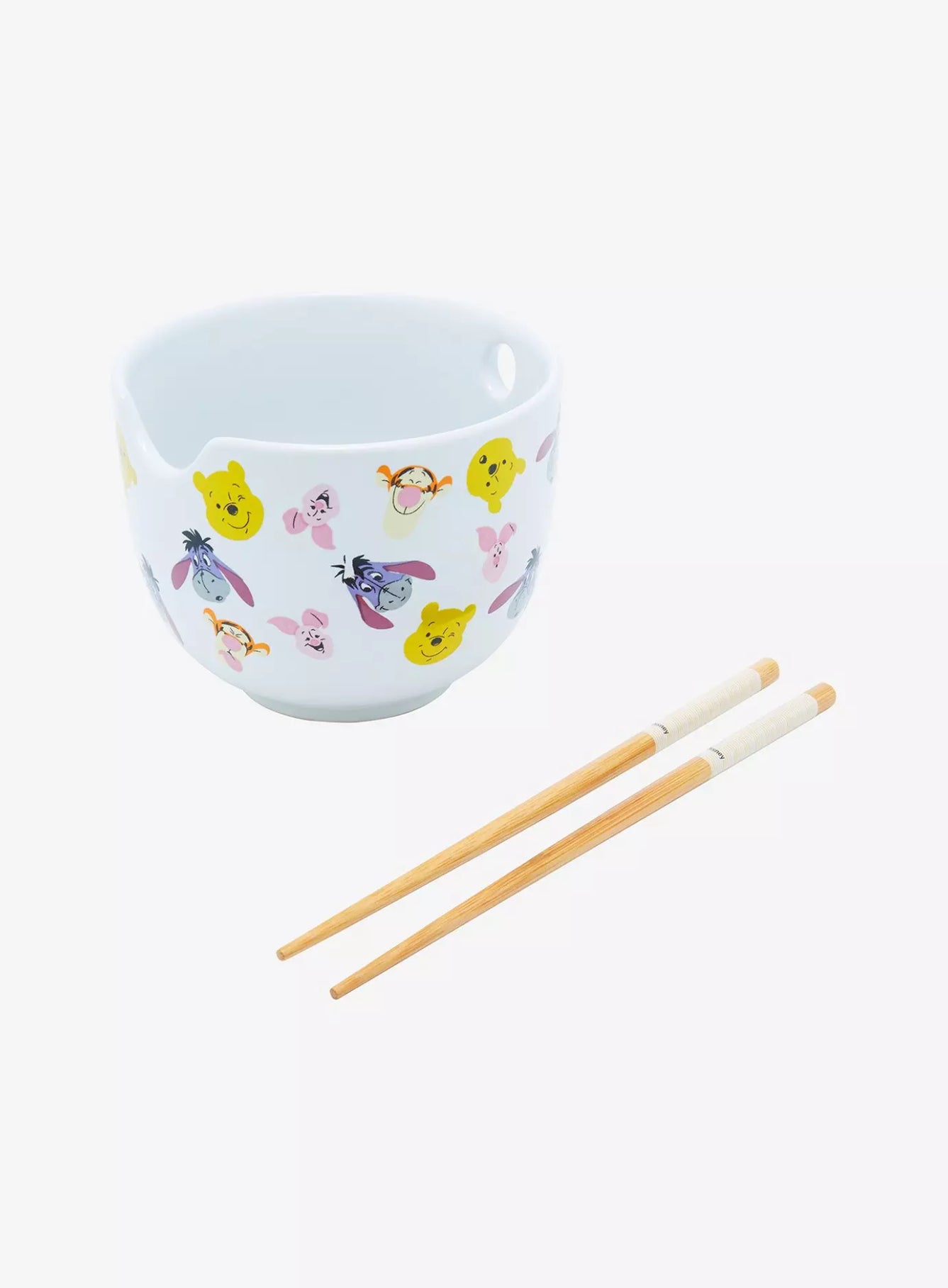 Disney Winnie The Pooh Character Faces Ramen Bowl With Chopsticks