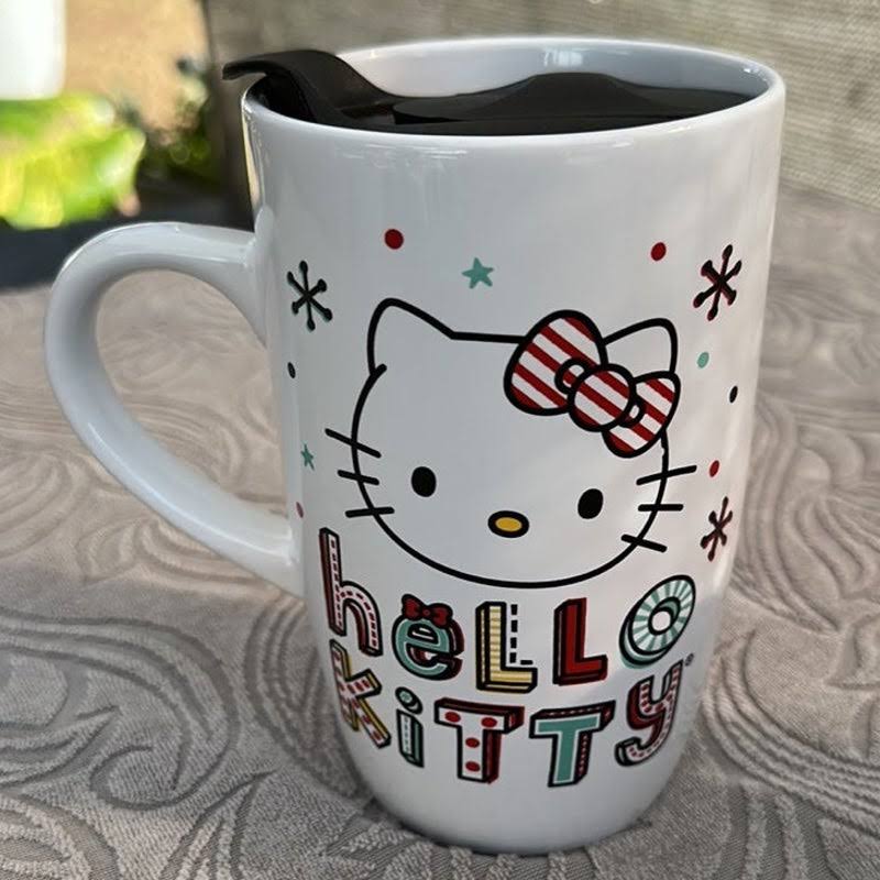 Hello Kitty New Large Travel Coffee Mug With Lid