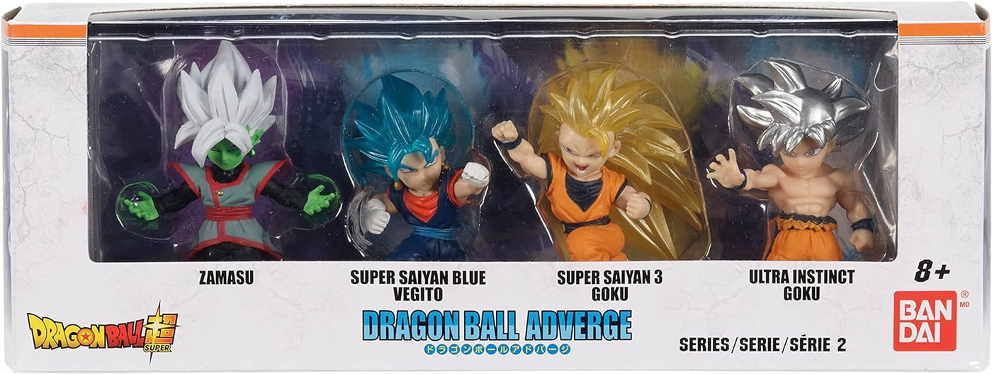 Dragon Ball Super Adverge 2" Figures Box Set 4 - Vegito, Zamasu, Super Saiyan 3 Goku, Ultra Instinct Goku