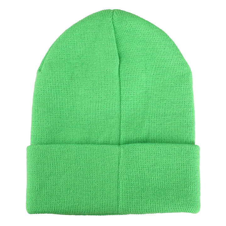 Hunter X Hunter Anime Embroidered Logo Patch Neon Green Knitted Beanie Hat