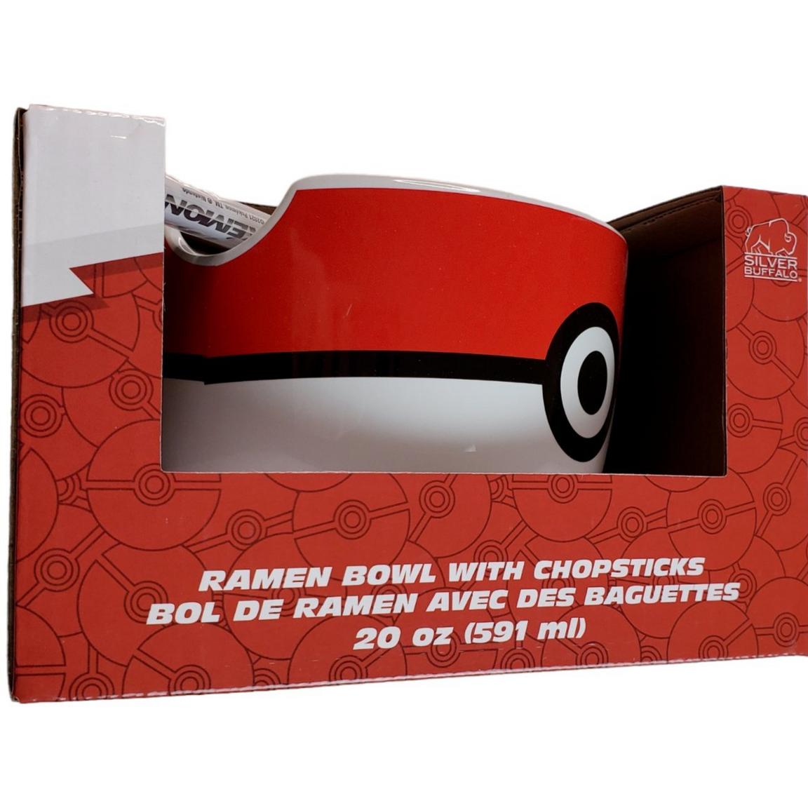 Pokemon Pokeball Ceramic Ramen Bowl with Chopsticks