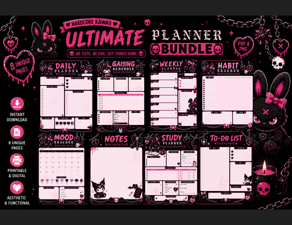 Customized Digital Planner Bundle Printable
