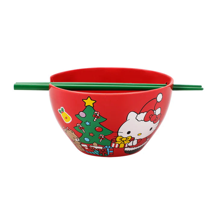 Hello Kitty Happy Holidays 20 Oz Red Ramen Bowl