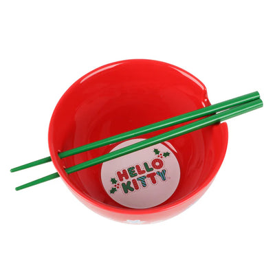 Hello Kitty Happy Holidays 20 Oz Red Ramen Bowl