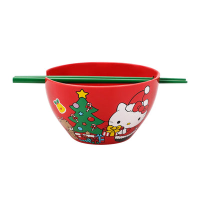 Hello Kitty Happy Holidays 20 Oz Red Ramen Bowl