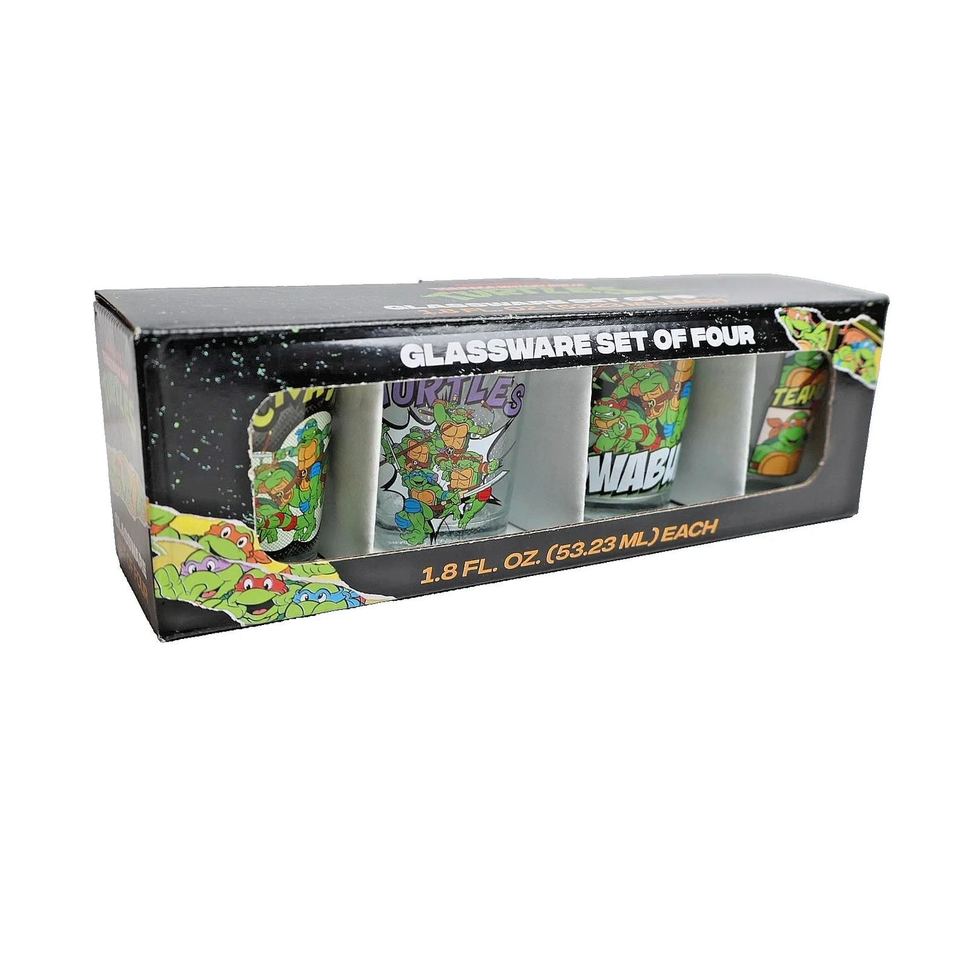 Teenage Mutant Ninja Turtles 1.5oz Glassware Set of 4 – TMNT Shot Glass Set