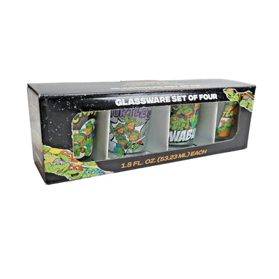 Teenage Mutant Ninja Turtles 1.5oz Glassware Set of 4 – TMNT Shot Glass Set