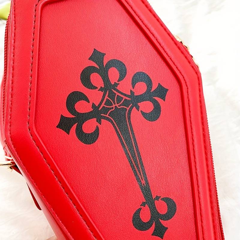 Gothic Crossbody Coffin Shape Shoulder Bag