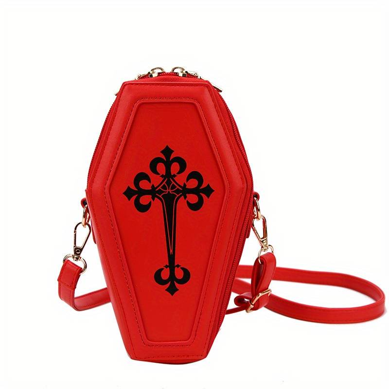 Gothic Crossbody Coffin Shape Shoulder Bag