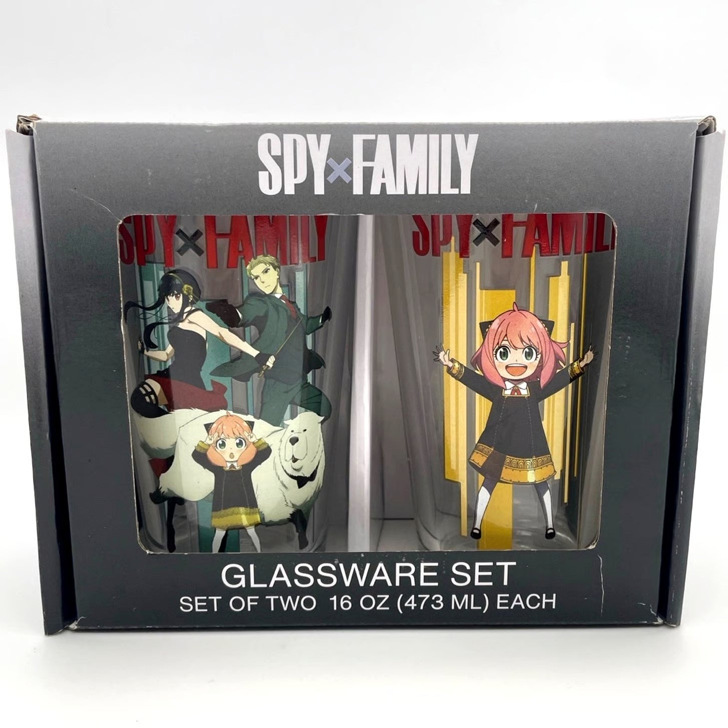 Spy X Family Anime Set of Two 16 oz Glass Set