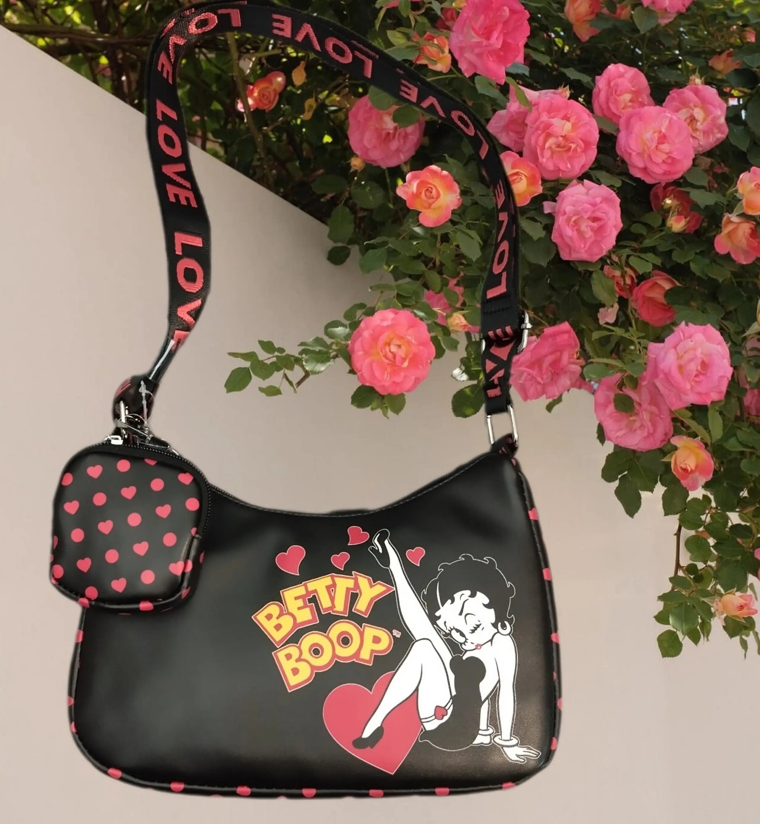 Betty Boop Black and Red Shoulder Bag Retro Design