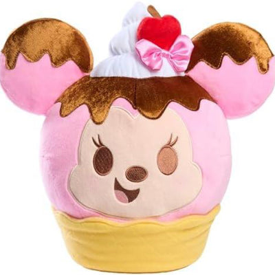 Disney Munchlings Squeeze-A-Munch Large Scented Strawberry Sundae Waffle Bowl Minnie Mouse 10-Inch Plush