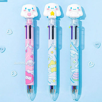 SANRIO FIGURE 6-COLOR BALLPOINT PEN - CINNAMOROLL