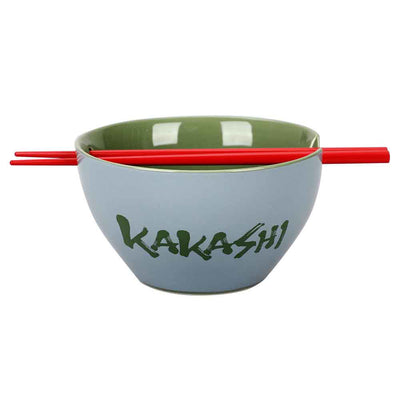 NARUTO KAKASHI 20 OZ. CERAMIC RAMEN BOWL WITH CHOPSTICKS