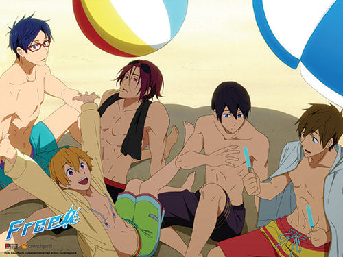 Free! - Under The Beach Umbrella Wall Scroll