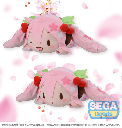 NESOBERI (Lay-Down) "Hatsune Miku Series" SP Plush "Sakura Miku" Random face