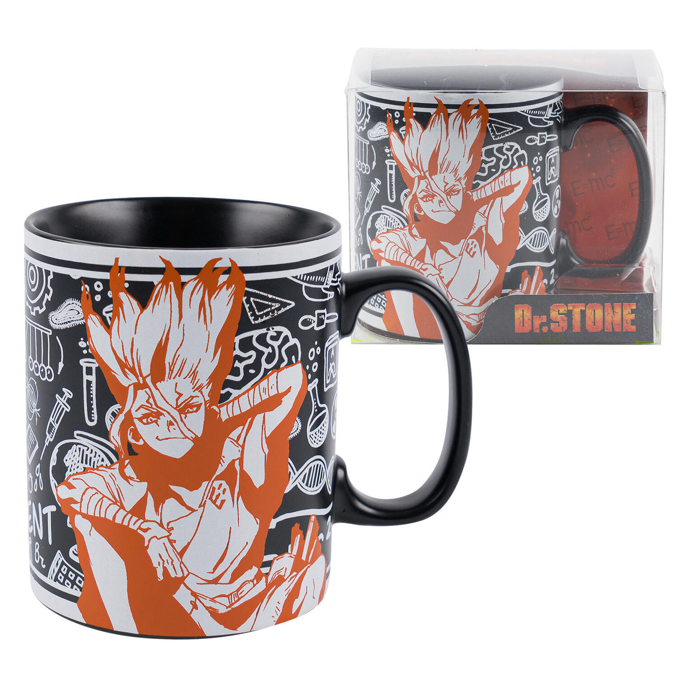 Dr. Stone Mug- 16oz- Orange and Black