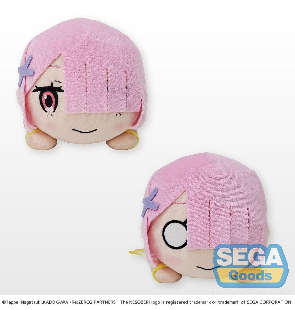 NESOBERI (Lay-Down) "Re:ZERO -Starting Life in Another World-" SP Plush "Ram" -Wind God- random face