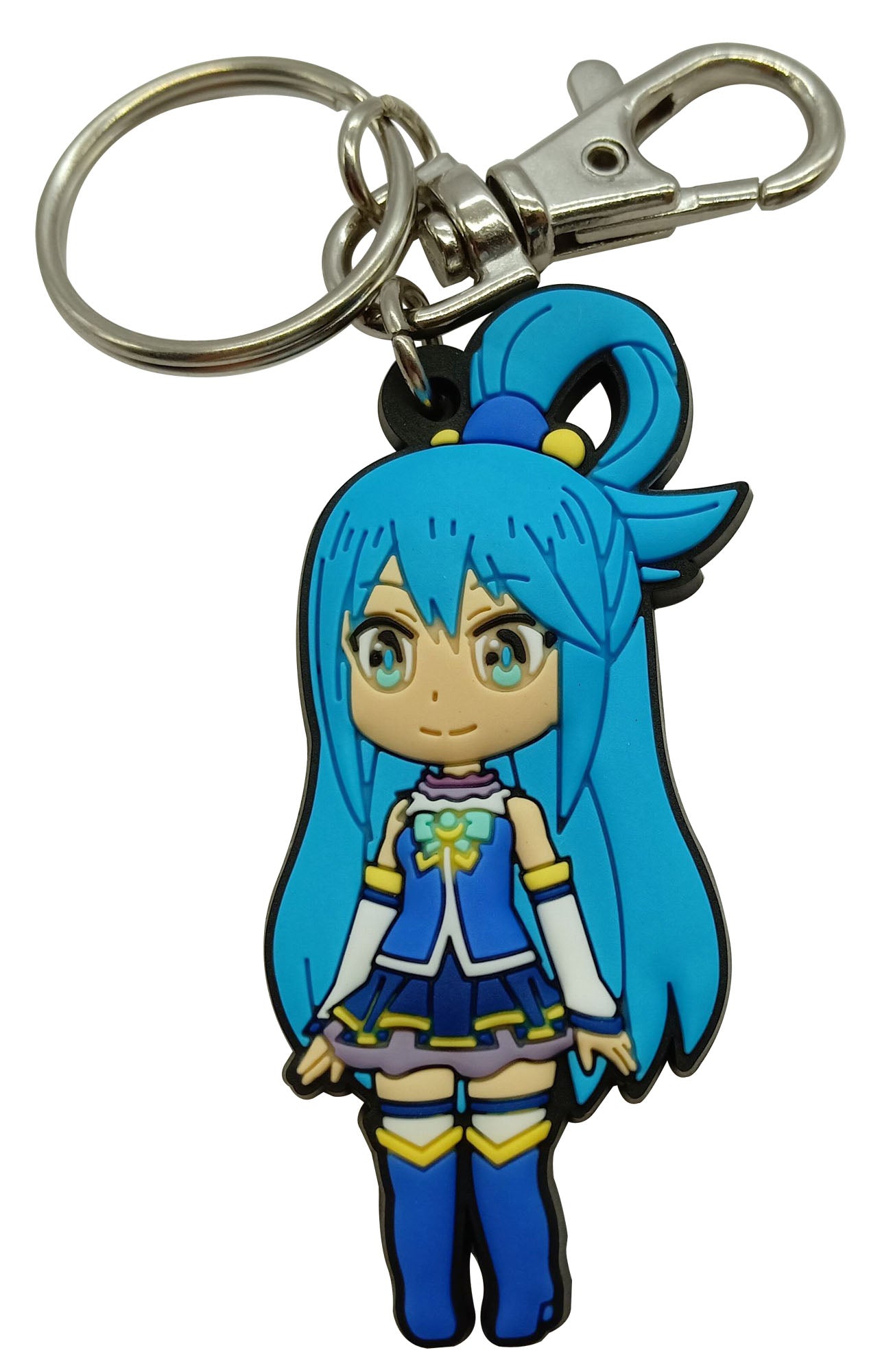 ISEKA QUARTET-SD AQUA PVC KEYCHAIN (KONOSUBA CHARA